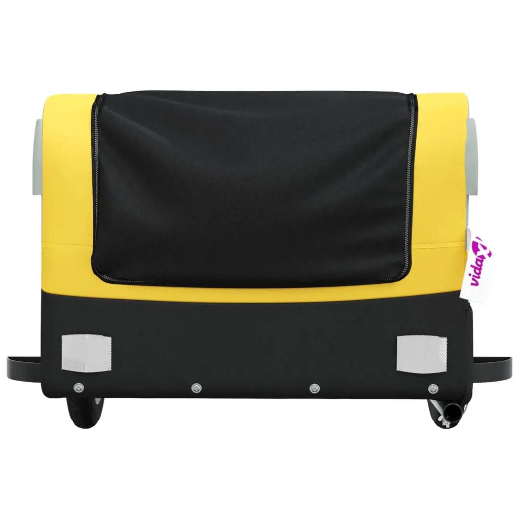 Fietstrailer 30 kg ijzer zwart en geel (6)