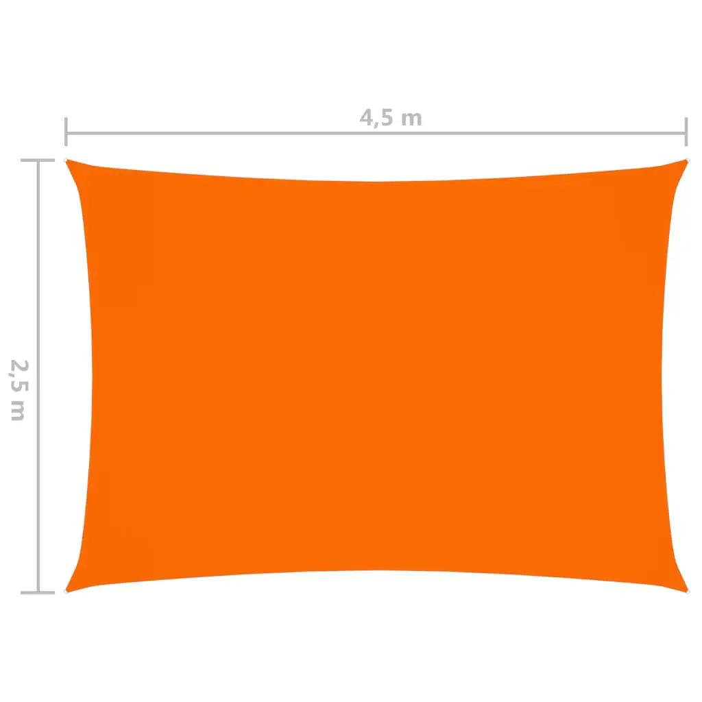 Zonnezeil rechthoekig 2,5x4,5 m oxford stof oranje (6)