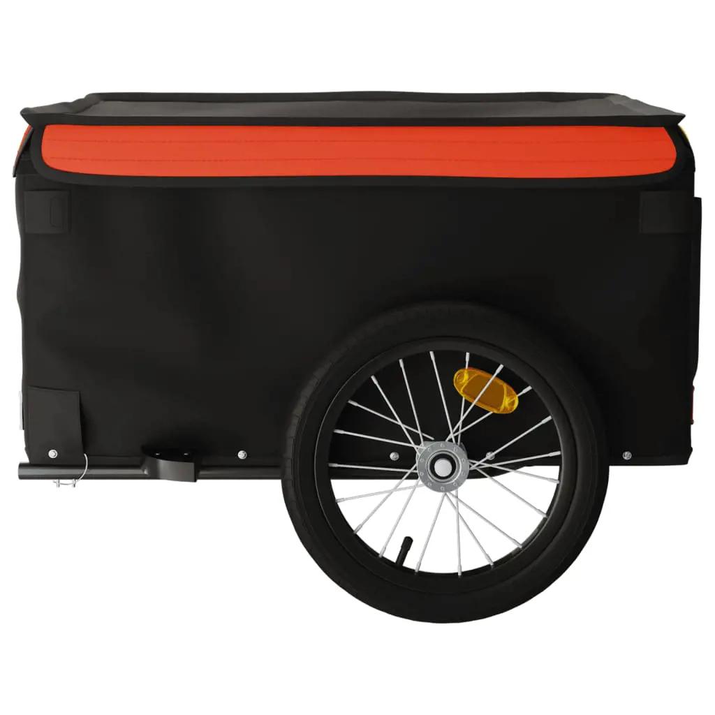 Fietstrailer 45 kg ijzer zwart en oranje (6)