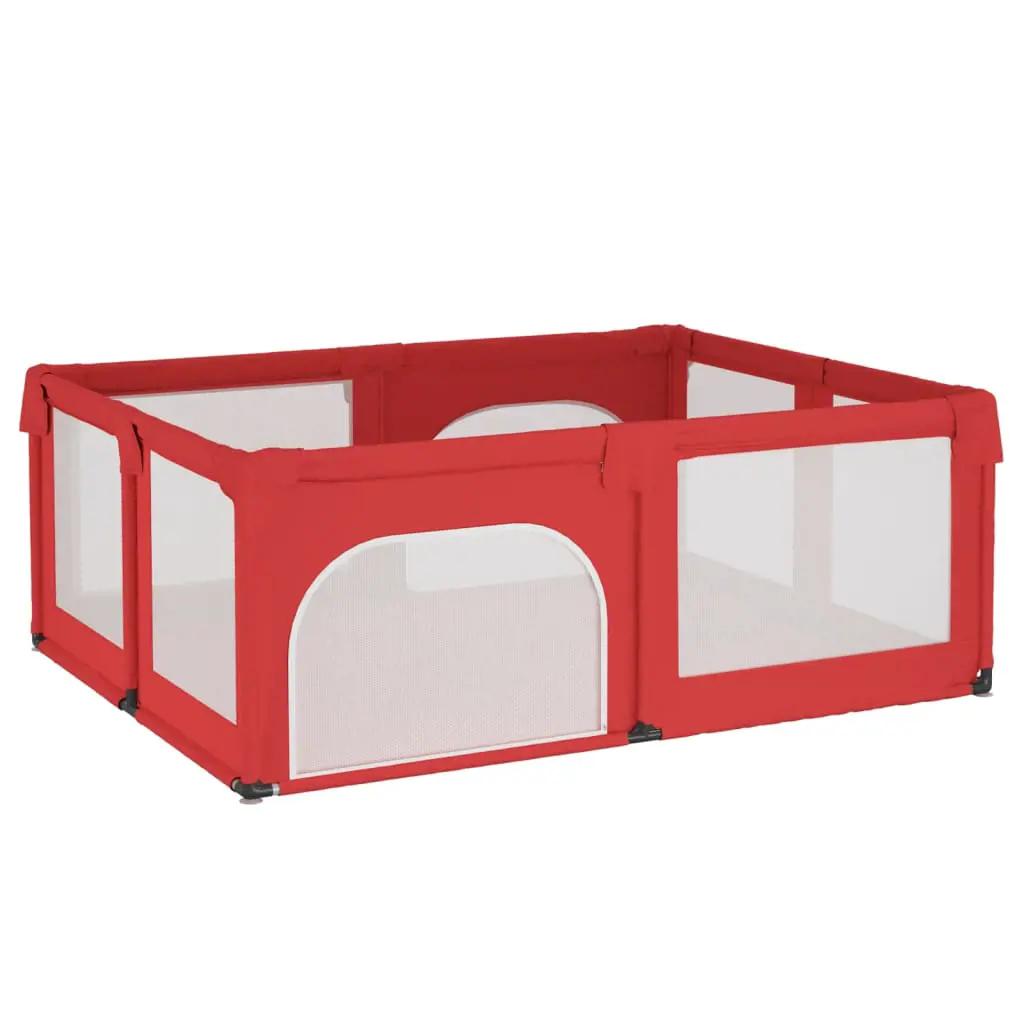 Babybox met 2 deuren oxford stof rood (2)