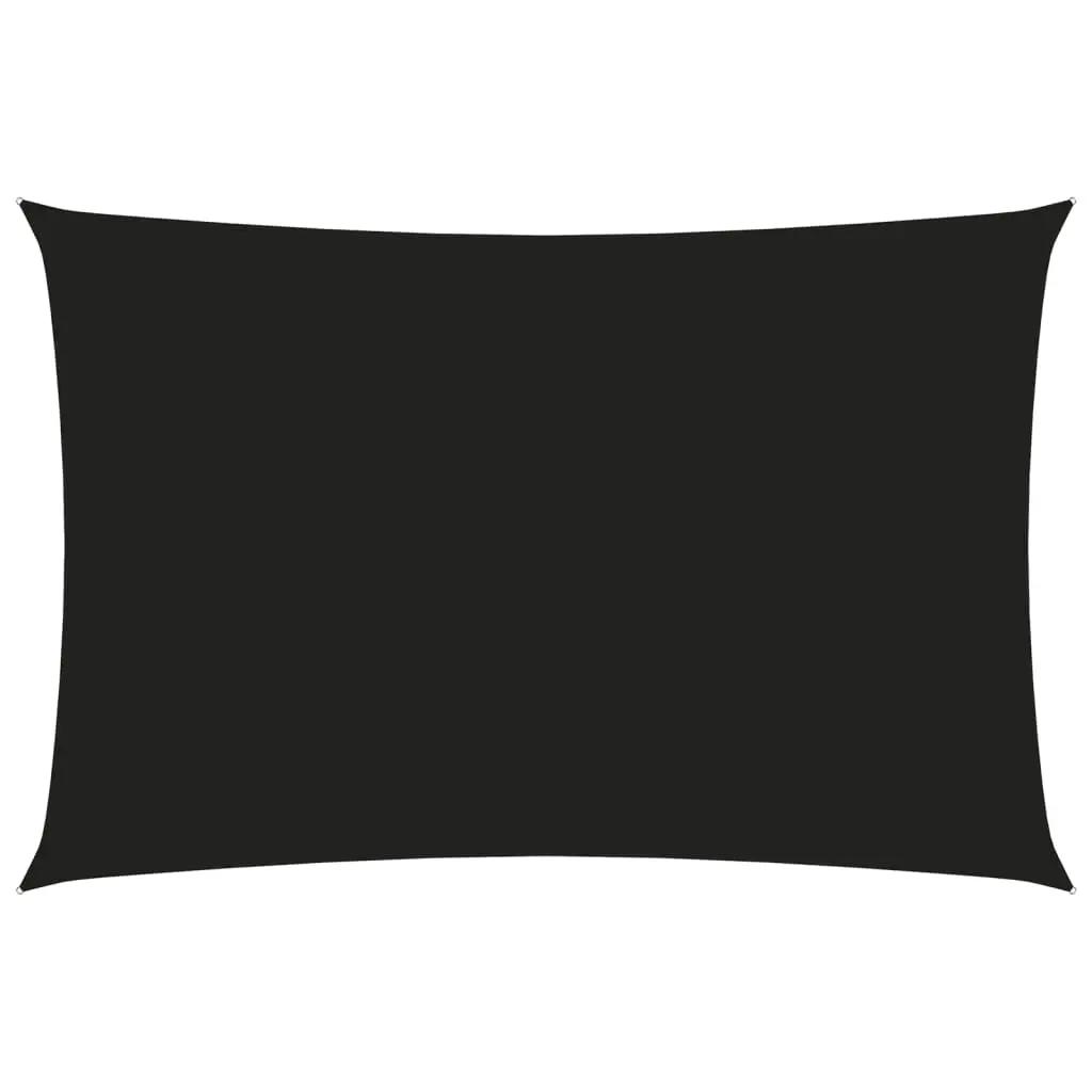 Zonnescherm rechthoekig 4x6 m oxford stof zwart (1)