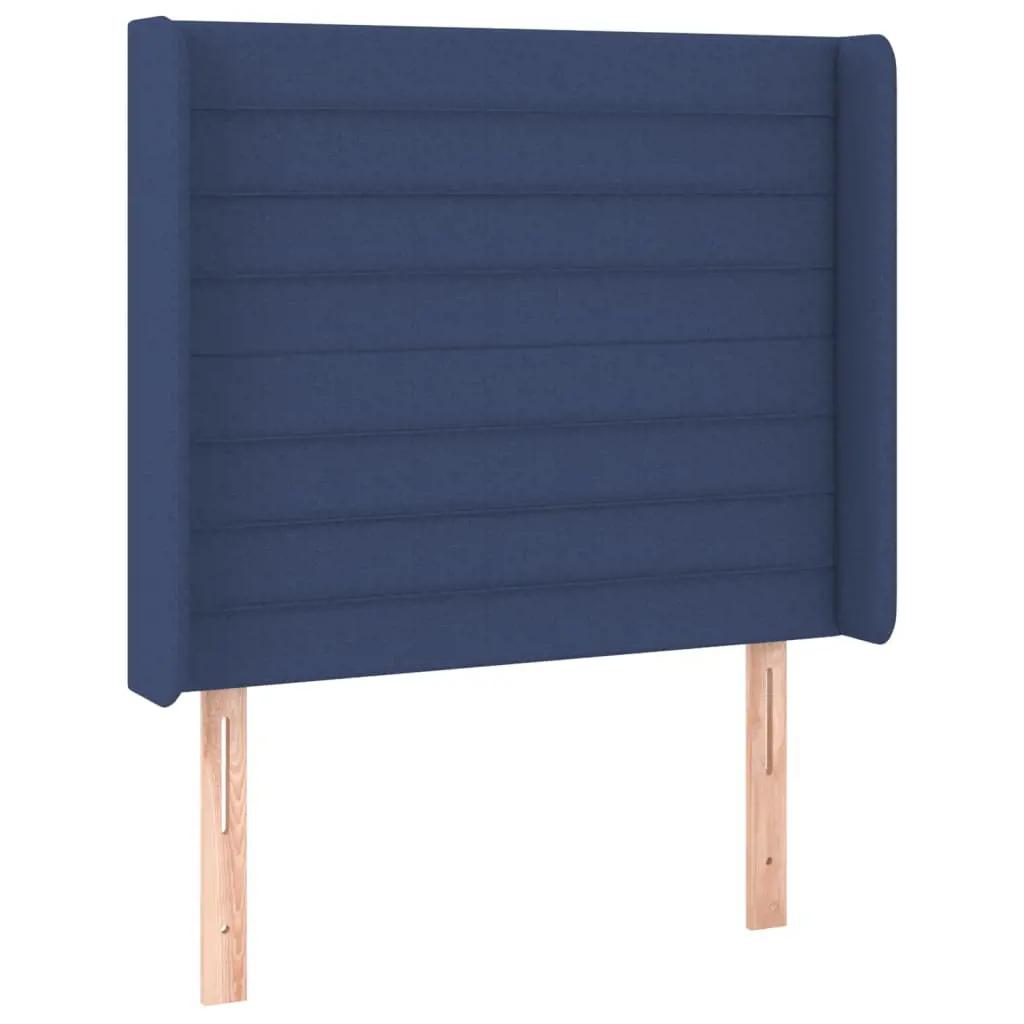 Boxspring met matras en LED stof blauw 90x190 cm (7)
