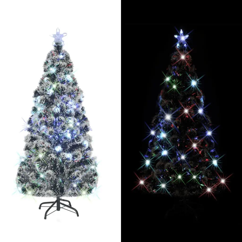 Kerstboom met LED en standaard 150 cm glasvezel
