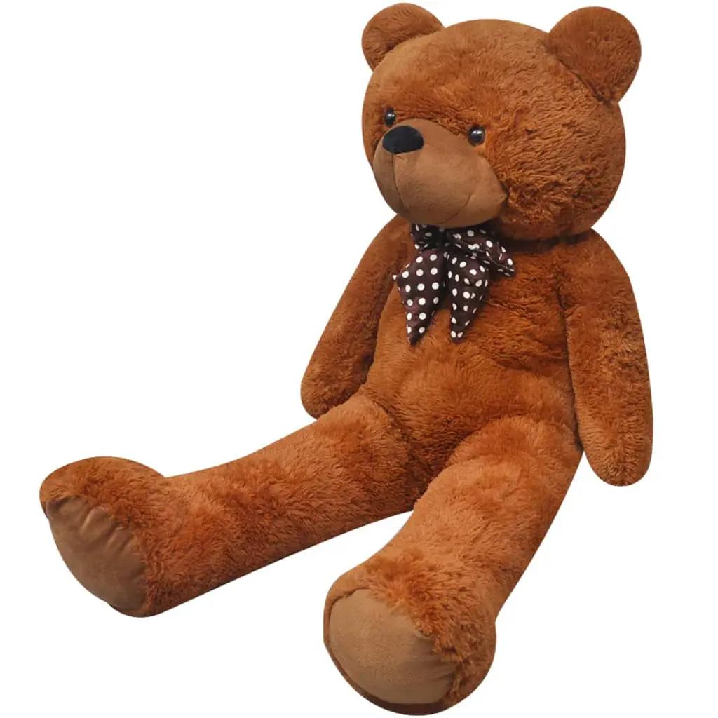 Teddybeer XXL 160 cm zacht pluche bruin (1)