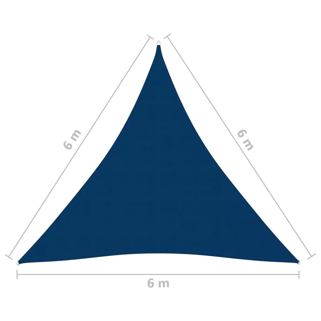 Zonnescherm driehoekig 6x6x6 m oxford stof blauw (6)
