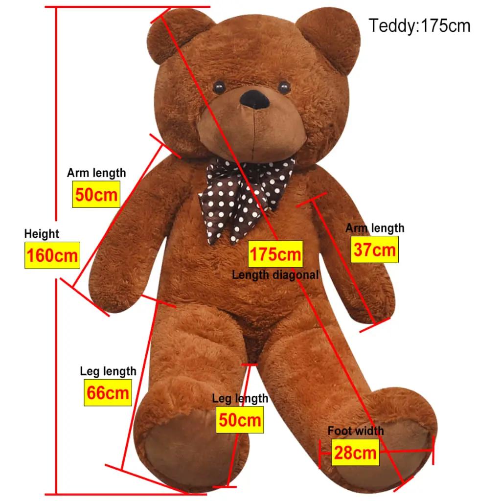 Teddybeer XXL 160 cm zacht pluche bruin (5)