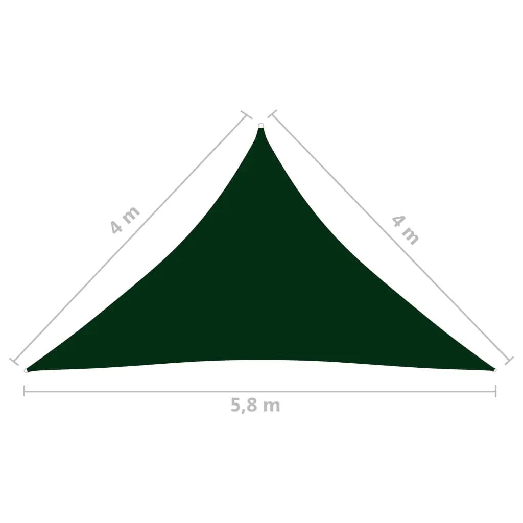 Zonnescherm driehoekig 4x4x5,8 m oxford stof donkergroen (6)