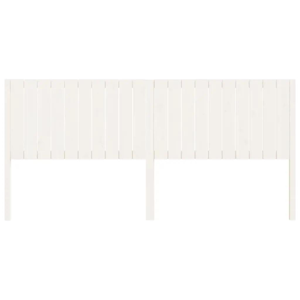 Hoofdbord 205,5x4x100 cm massief grenenhout wit (4)