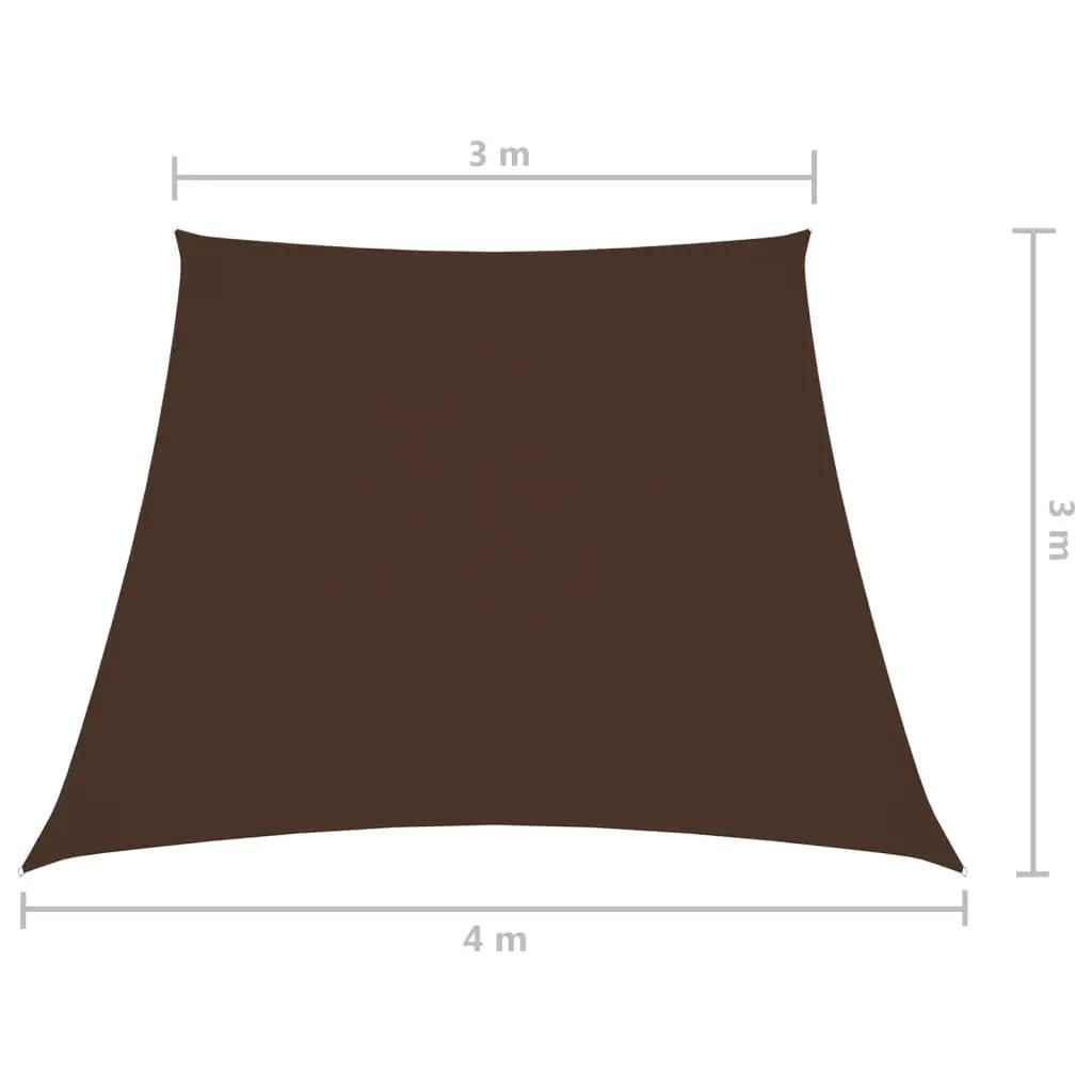 Zonnescherm trapezium 3/4x3 m oxford stof bruin (6)