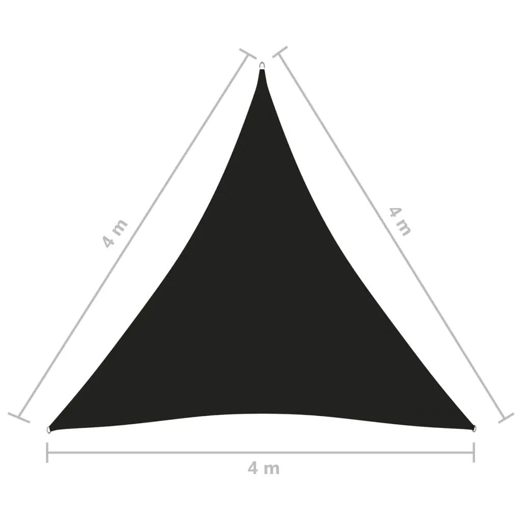 Zonnescherm driehoekig 4x4x4 m oxford stof zwart (6)