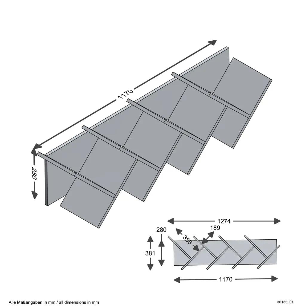 FMD Boekenplank zwevend geometrisch wit (4)