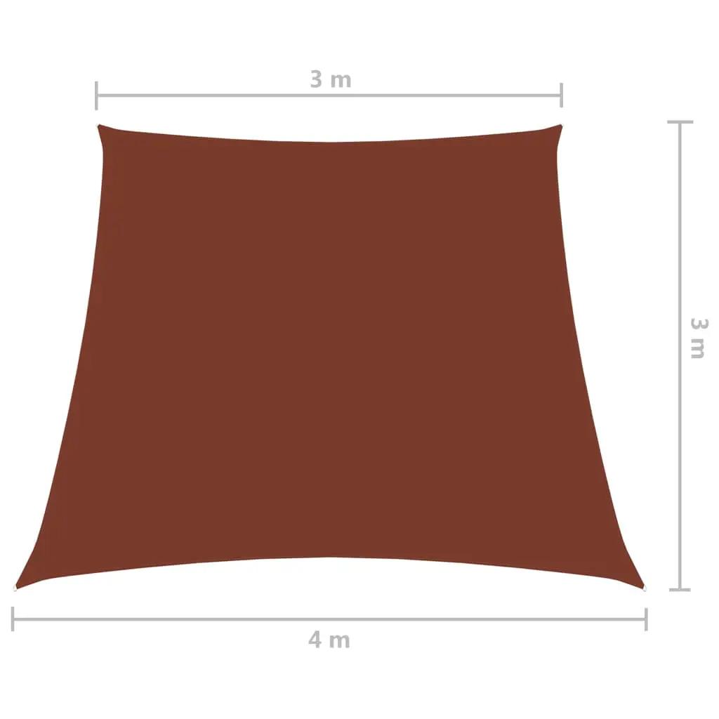 Zonnescherm trapezium 3/4x3 m oxford stof terracottakleurig (6)