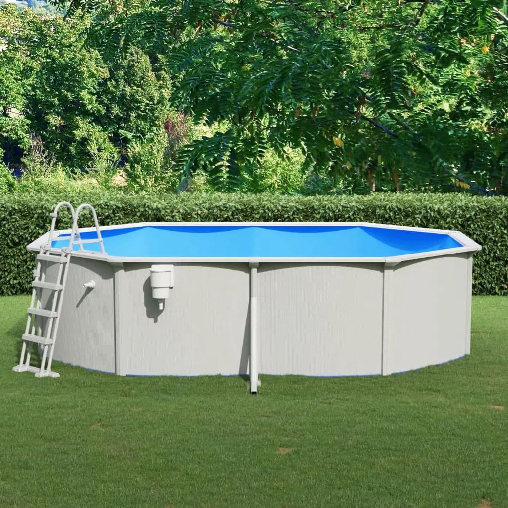 Zwembad met veiligheidsladder 490x360x120 cm