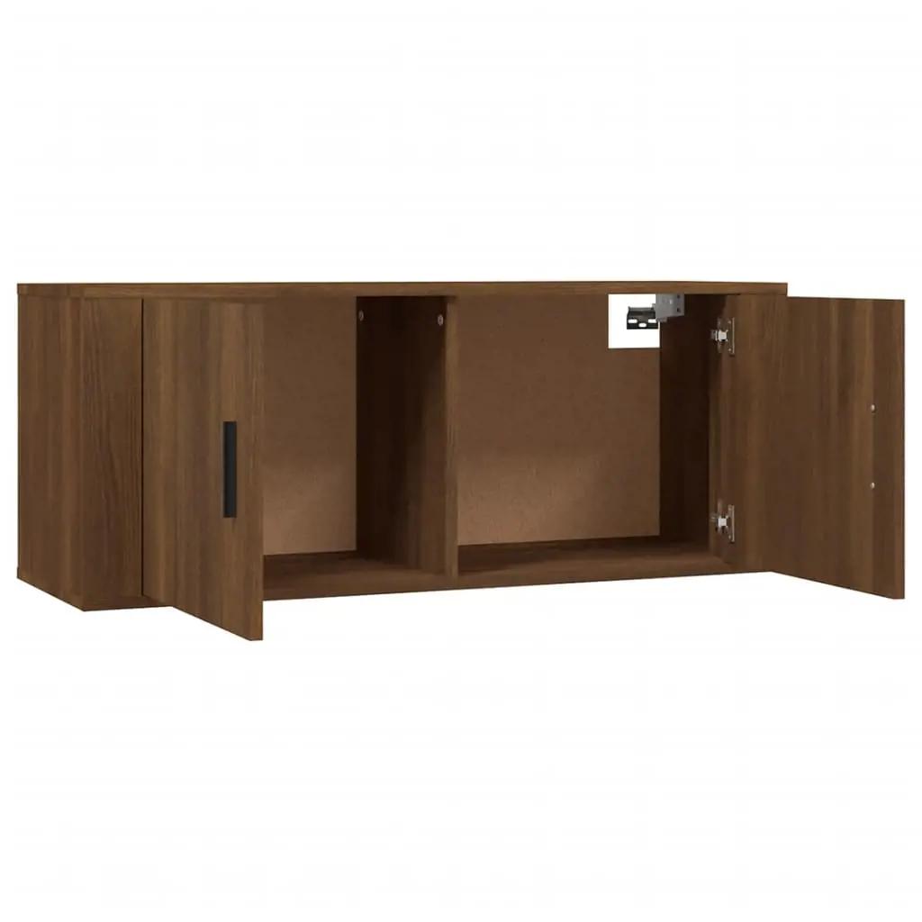 2-delige Tv-meubelset bewerkt hout bruin eikenkleur (5)