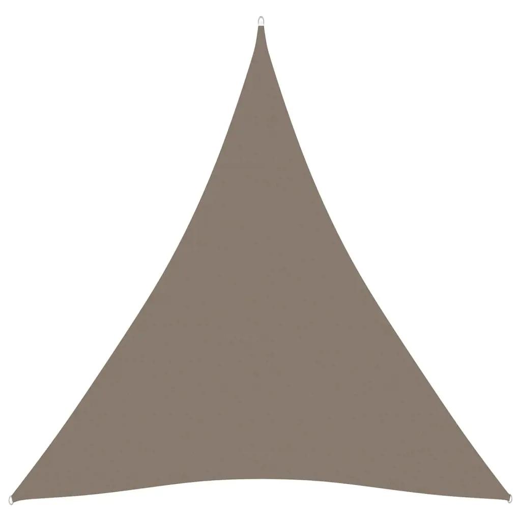 Zonnescherm driehoekig 6x6x6 m oxford stof taupe (1)