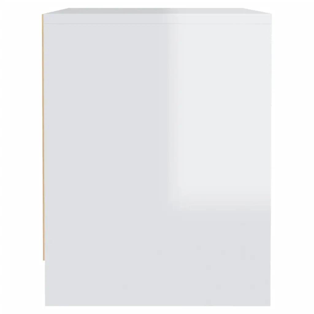 Nachtkastjes 2 st 45x34x44,5 cm spaanplaat hoogglans wit (9)