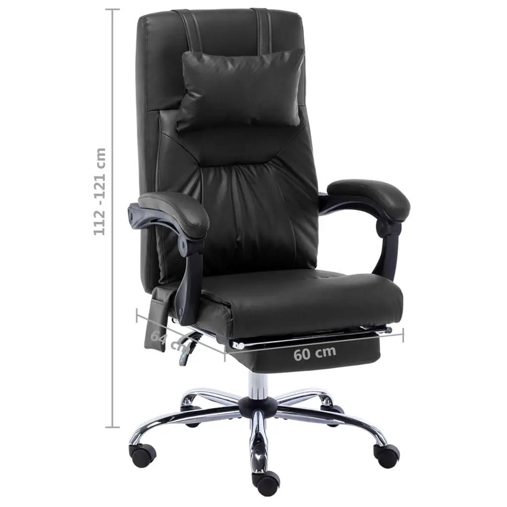 Massage kantoorstoel kunstleer zwart (8)