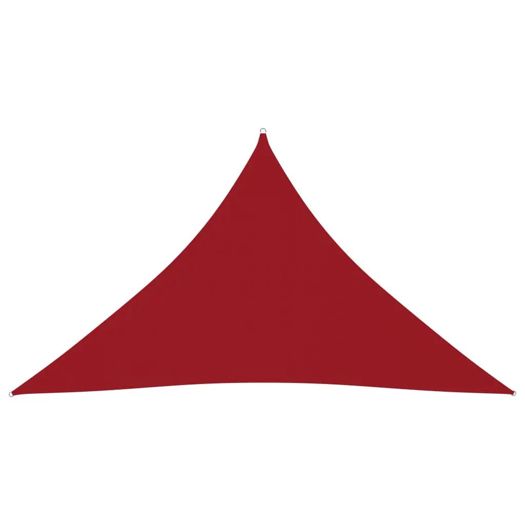 Zonnescherm driehoekig 3x3x4,24 m oxford stof rood (1)