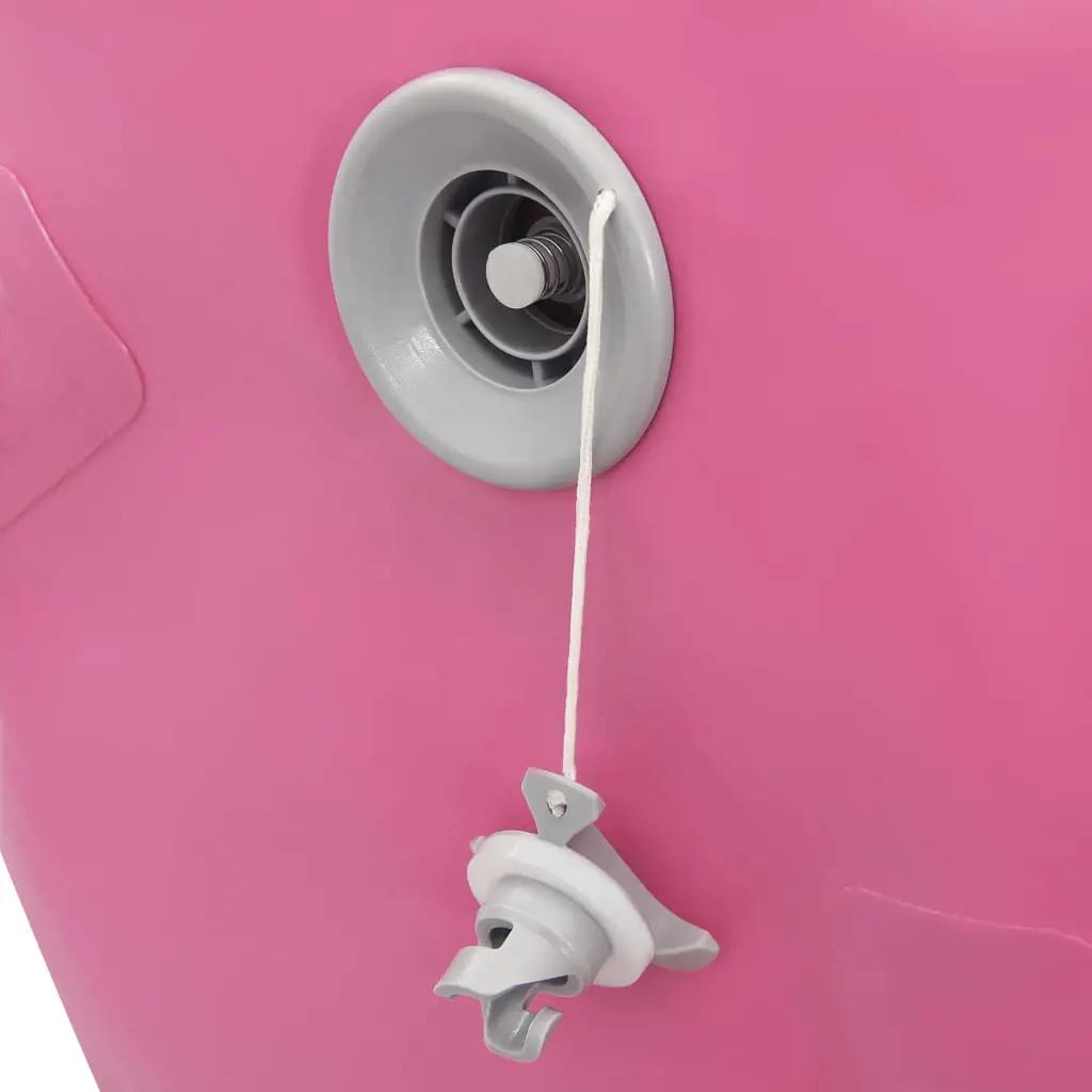 Gymnastiekrol met pomp opblaasbaar 120x75 cm PVC roze (8)
