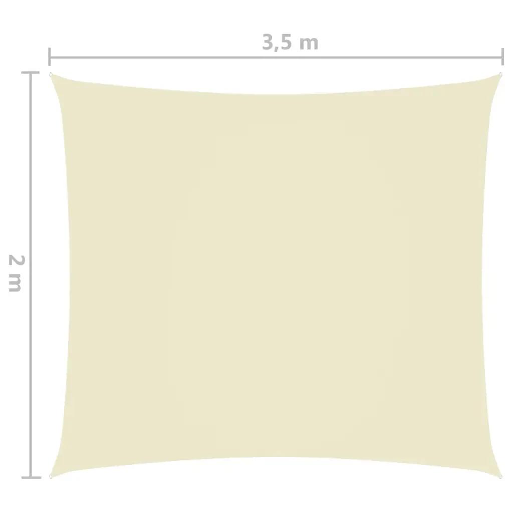 Zonnescherm rechthoekig 2x3,5 m oxford stof crèmekleurig (6)