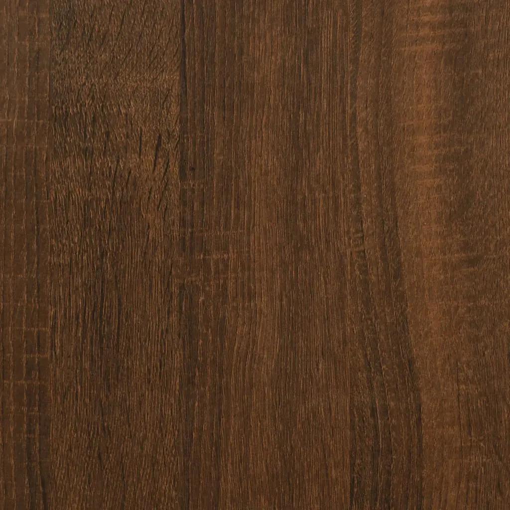 Boekenkast 69,5x32,5x90 cm bewerkt hout bruin eikenkleur (8)