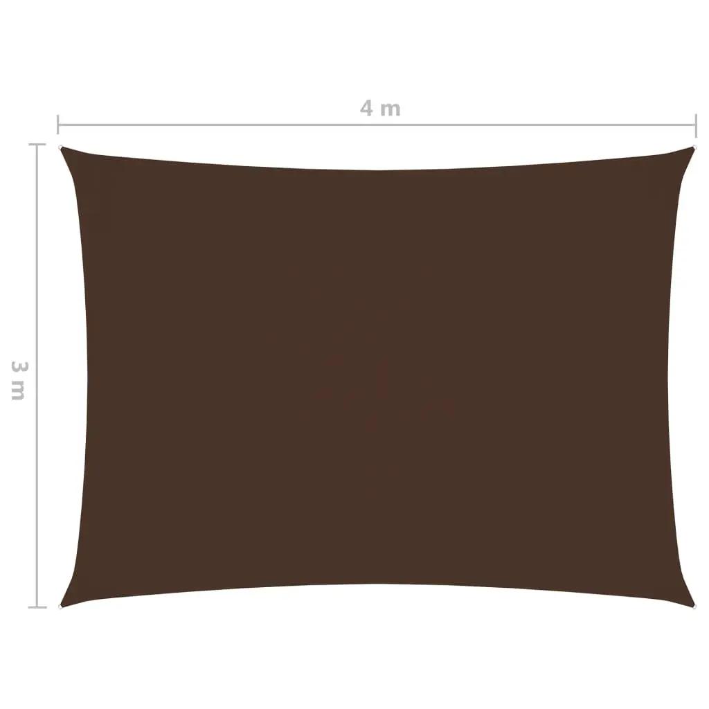 Zonnescherm rechthoekig 3x4 m oxford stof bruin (6)