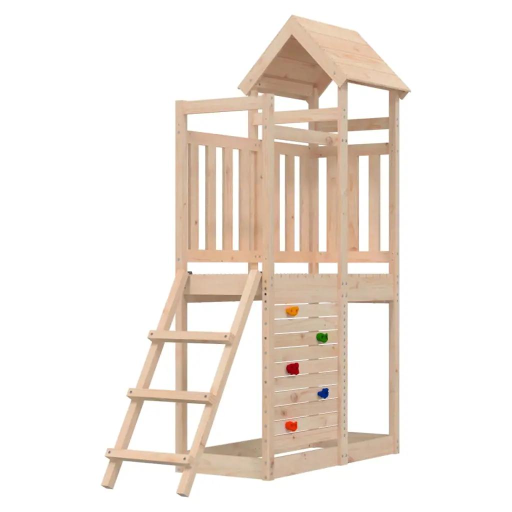 Speeltoren met ladder en rotswand 52,5x110,5x214 cm grenenhout