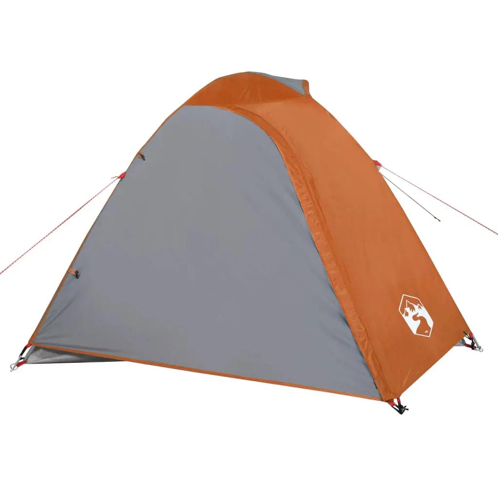 Tent 2-persoons waterdicht grijs en oranje (6)