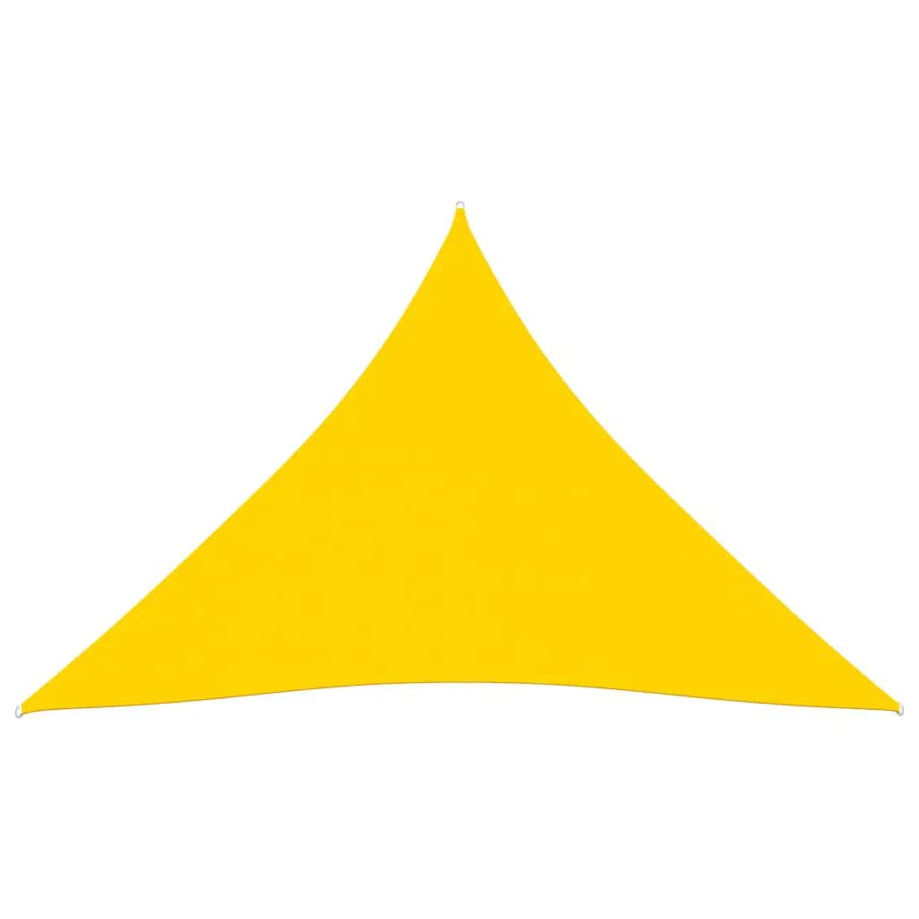 Zonnescherm driehoekig 4x5x5 m oxford stof geel (2)