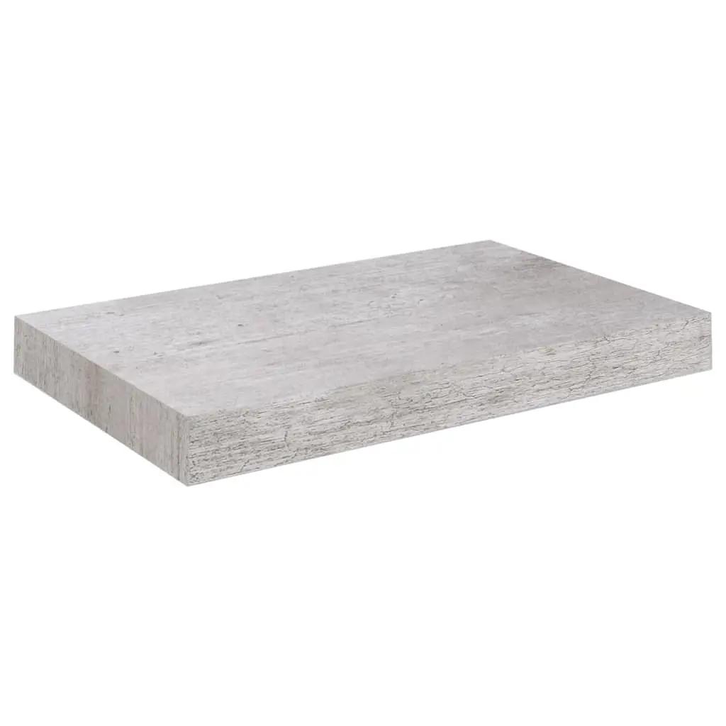 Wandschap zwevend 23x23,5x3,8 cm MDF betongrijs (2)