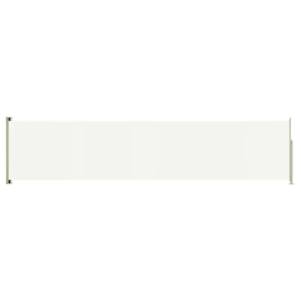 Tuinscherm uittrekbaar 117x500 cm crème (2)
