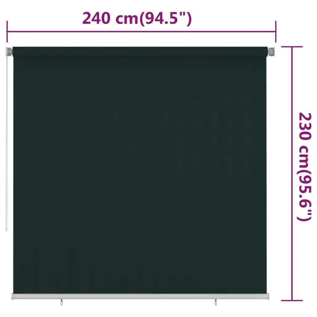 Rolgordijn voor buiten 240x230 cm HDPE donkergroen (6)