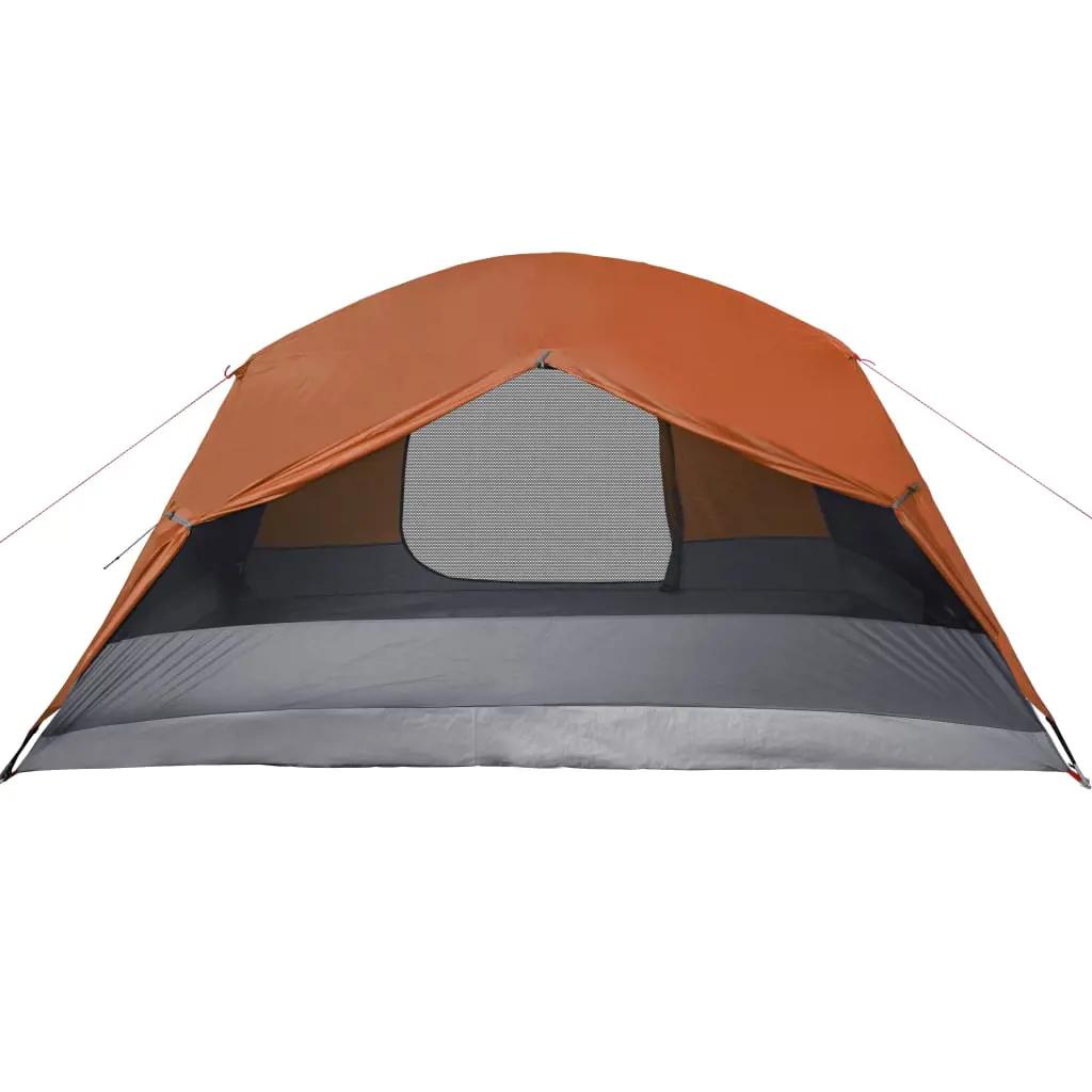 Tent 4-persoons waterdicht grijs en oranje (11)