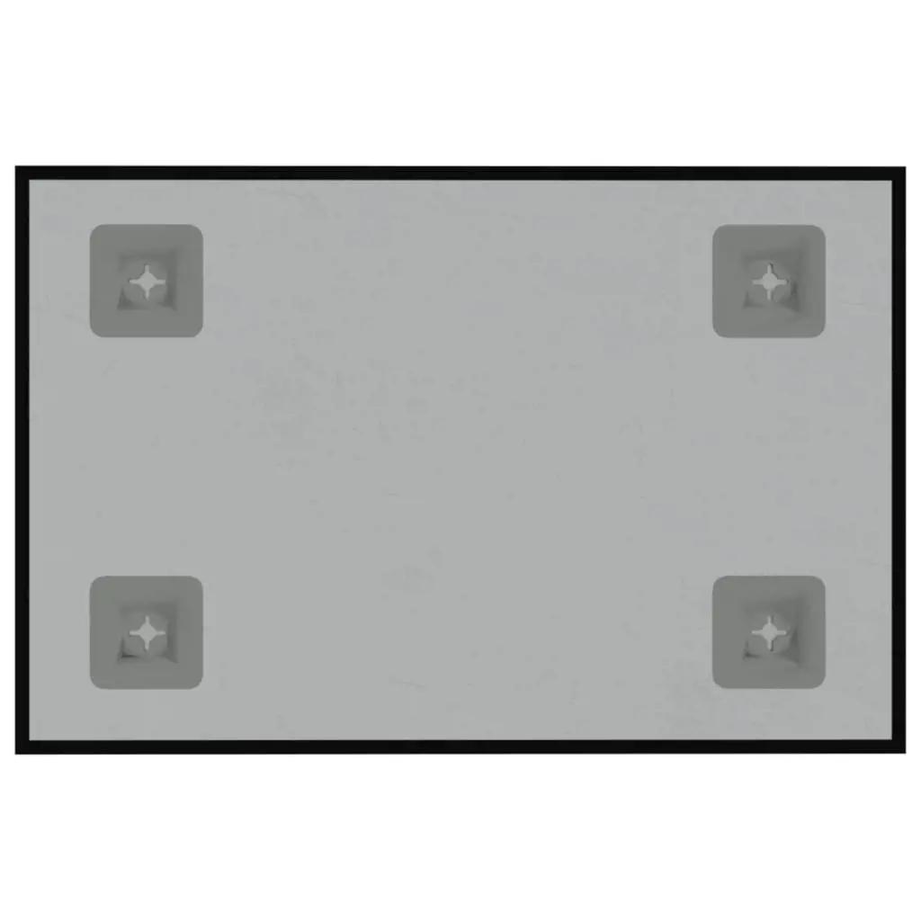 Magneetbord voor aan de wand 30x20 cm gehard glas zwart (4)