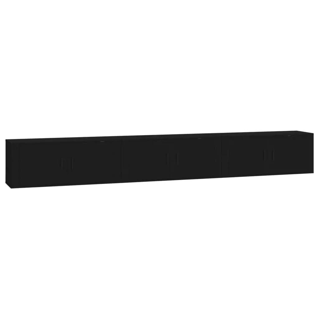 Tv-wandmeubels 3 st 100x34,5x40 cm zwart (2)