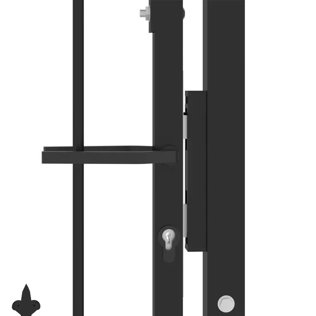 Poort met speerpunten 100x100 cm staal zwart (4)
