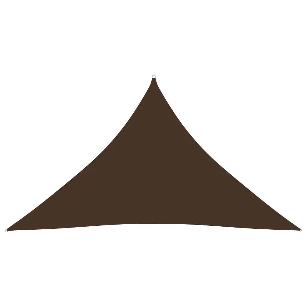 Zonnescherm driehoekig 4x4x5,8 m oxford stof bruin (1)