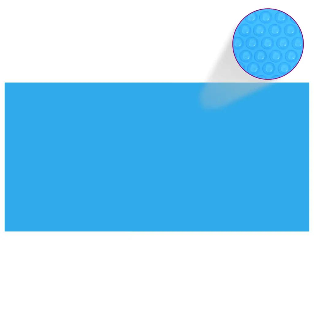 Zwembadzeil rechthoekig 450 x 220 cm PE blauw (1)