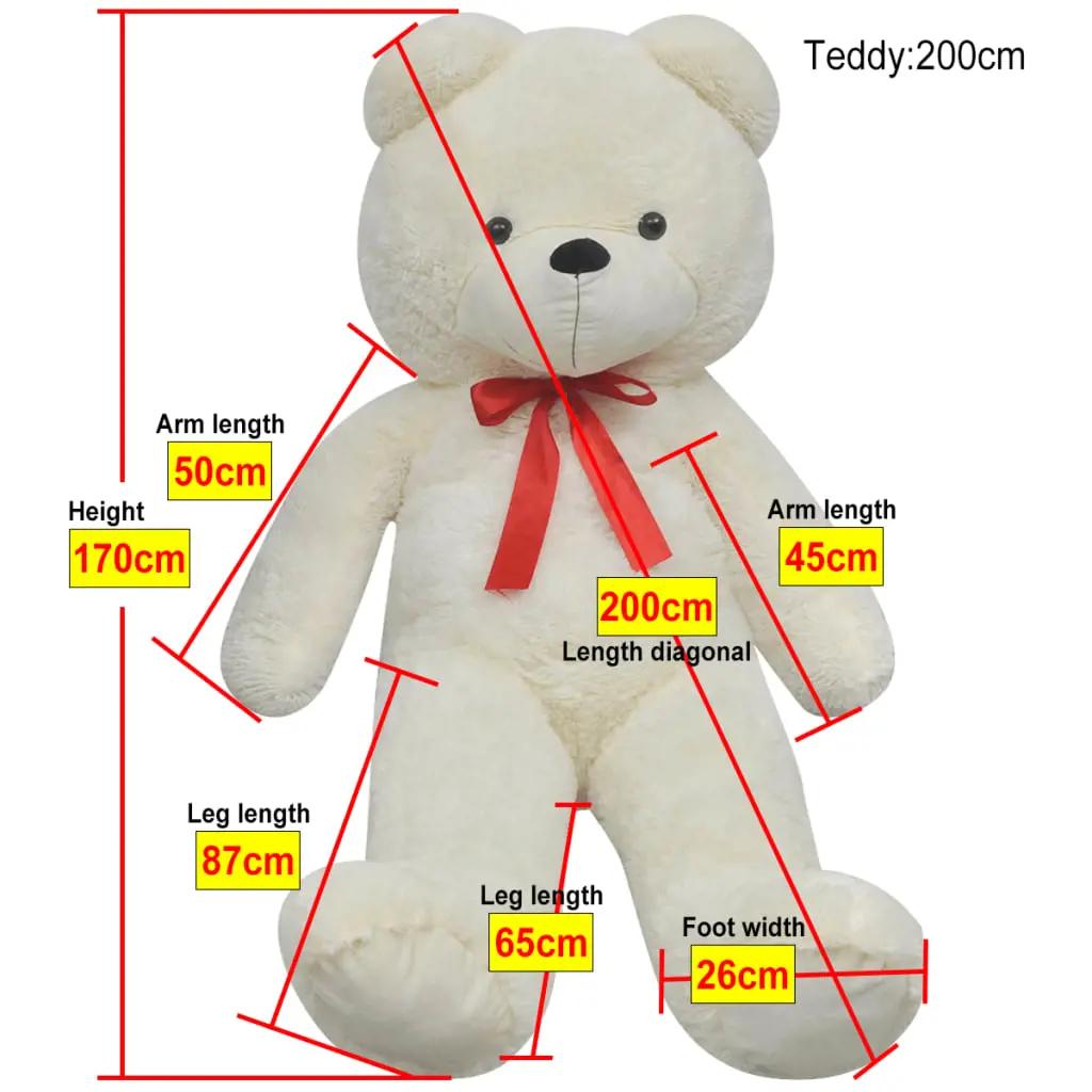 Teddybeer 170 cm pluche wit (5)