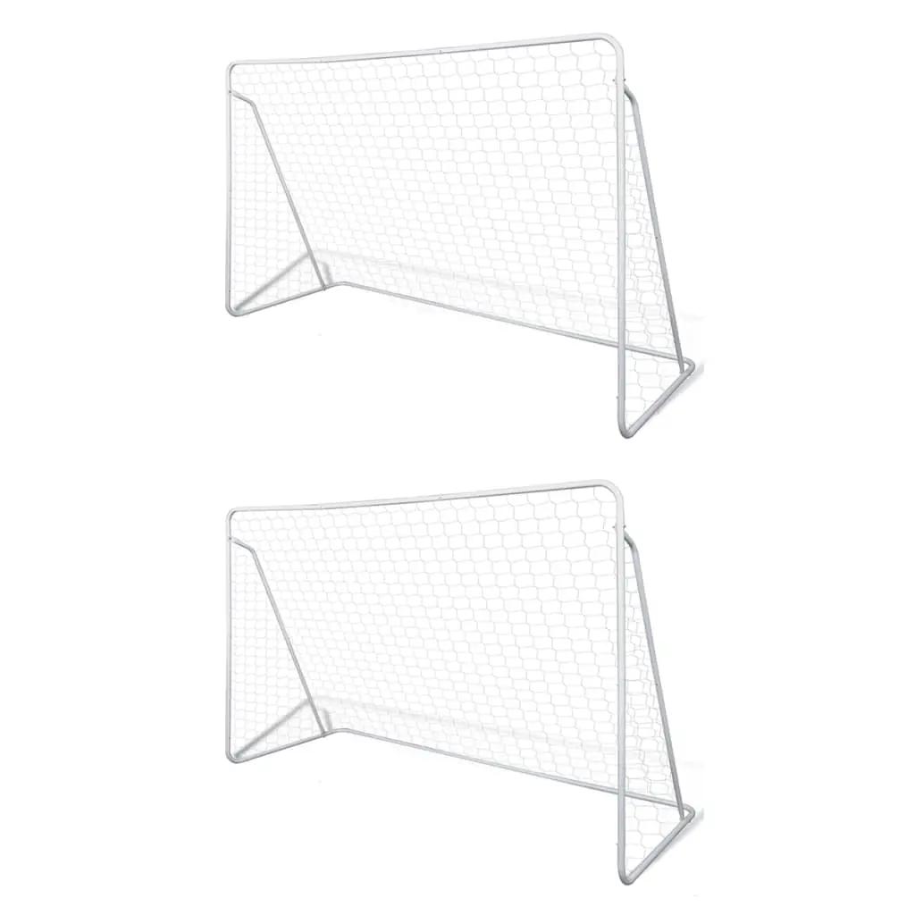 Voetbalgoals 2 st 240x90x150 cm staal (1)