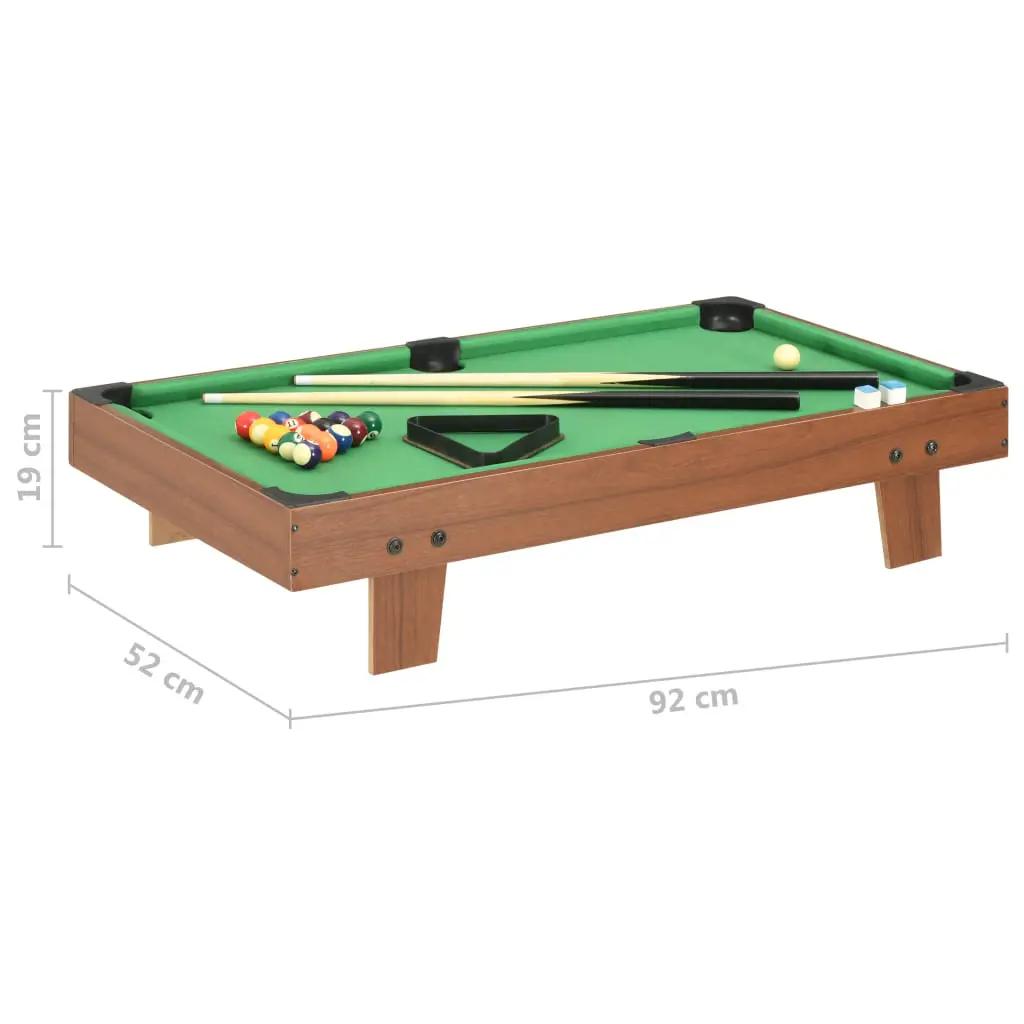 Minipooltafel 3 Feet 92x52x19 cm bruin en groen (8)