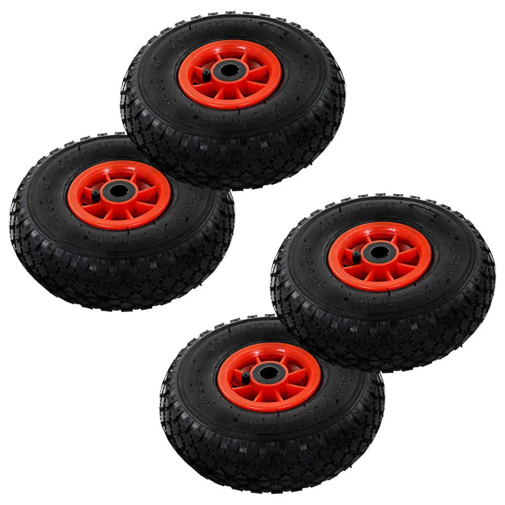 Steekwagenwielen 4 st 3,00-4 (245x82) rubber (1)