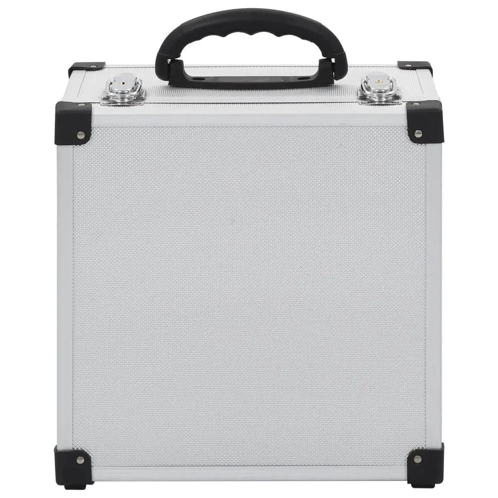 Cd-koffer voor 40 cd's aluminium ABS zilverkleurig (7)
