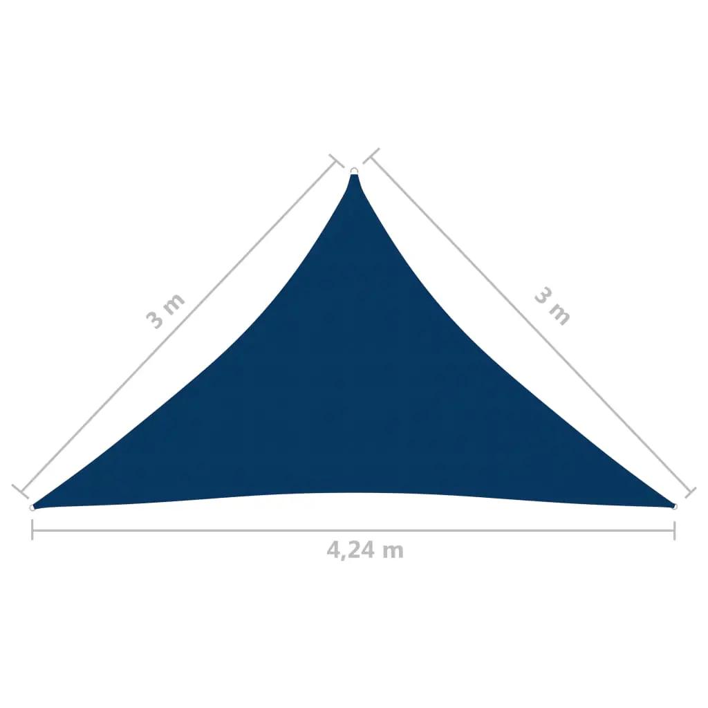 Zonnescherm driehoekig 3x3x4,24 m oxford stof blauw (6)