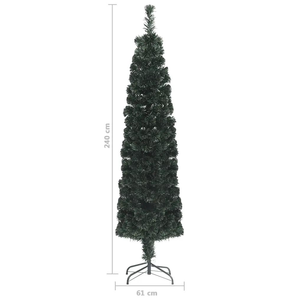 Kunstkerstboom met standaard smal 240 cm glasvezel (8)