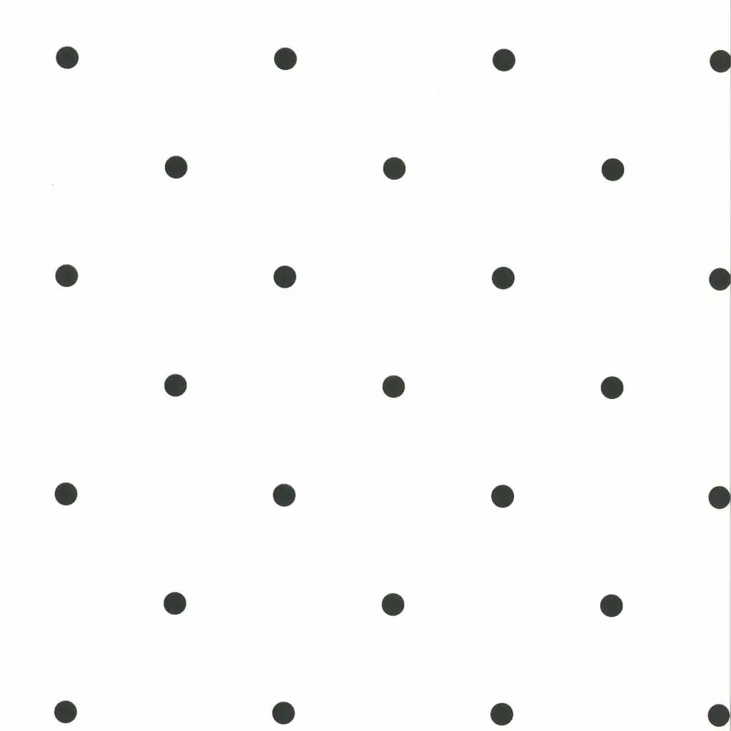Fabulous World Behang Dots wit en zwart 67105-3 (1)