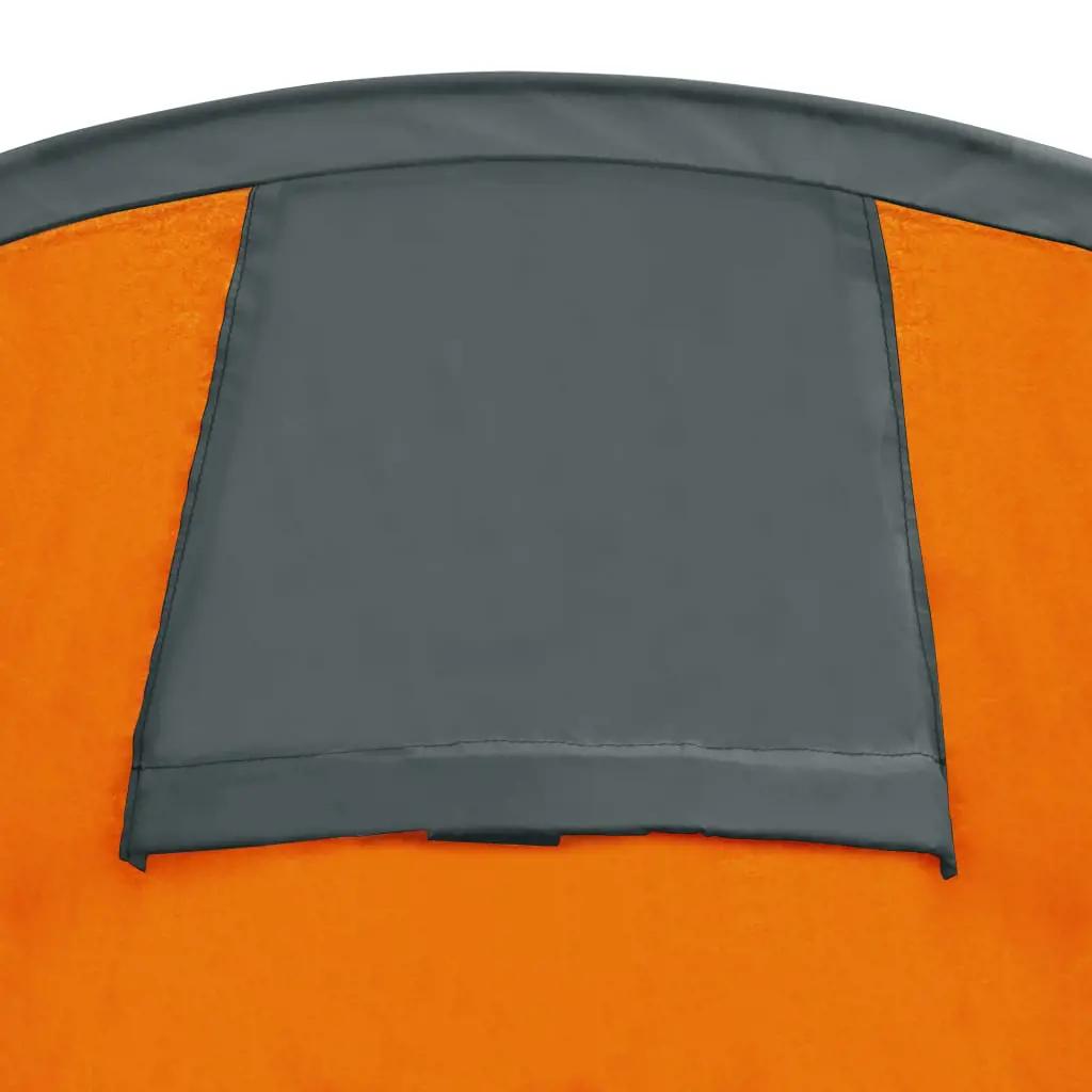 Tent 4-persoons grijs en oranje (6)