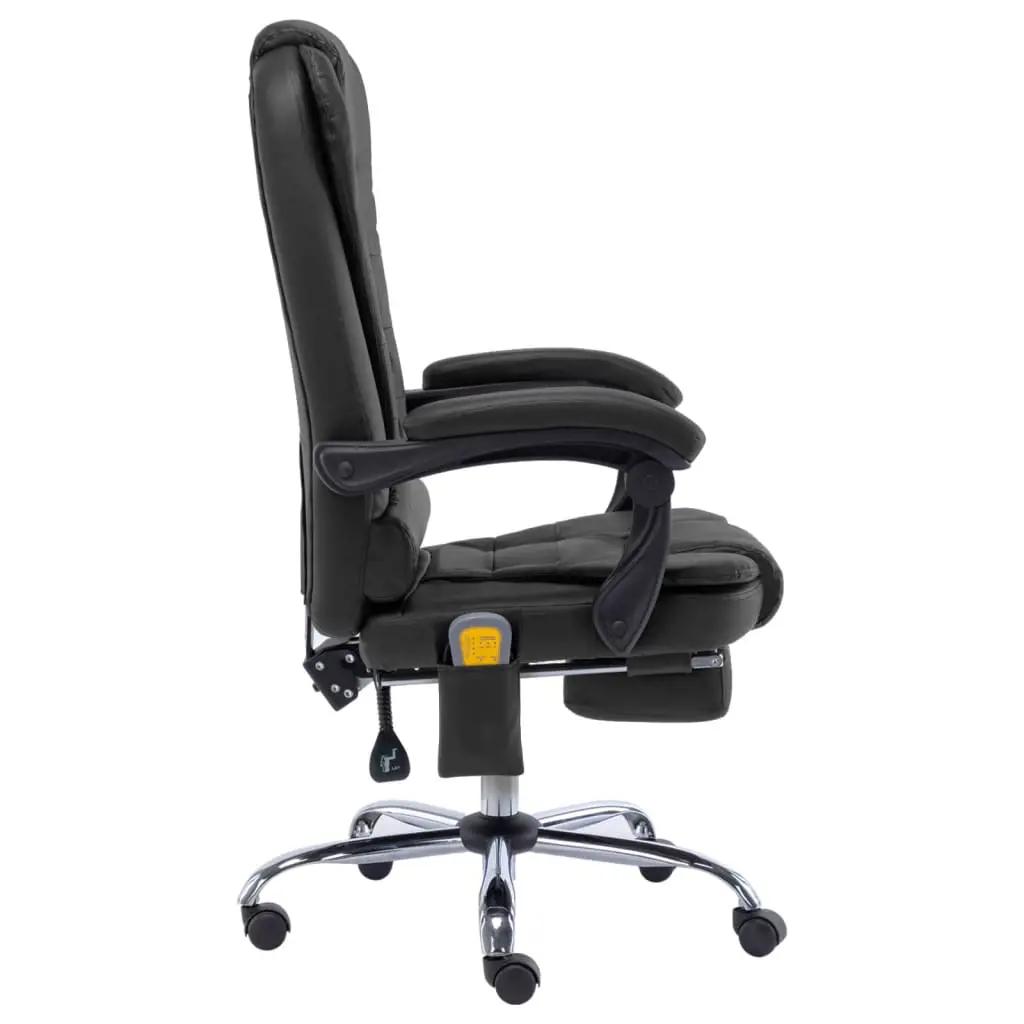 Massage kantoorstoel kunstleer zwart (3)